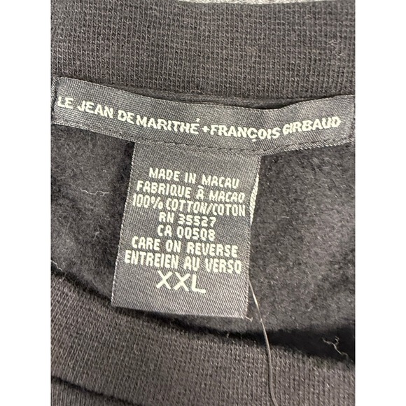 Vintage Marithe Francois Girbaud Black Euro Raw Raglan Crewneck T shirt 3XL - Picture 7 of 10